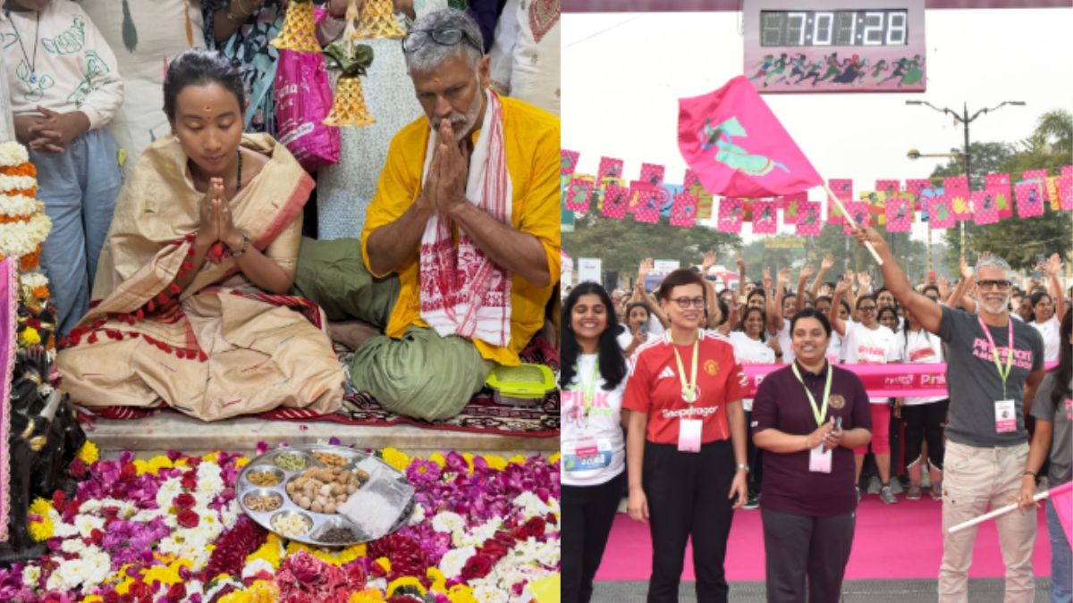 Empty-Stomach Milind Soman, Ankita Konwar Hosted Pinkathon Across Cities On Shivratri: "Shiva Is In Discipline"