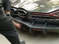 Video: Bouncers Try To Remove Number Plate From Lamborghini After Crash