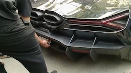 Video: Bouncers Try To Remove Number Plate From Lamborghini After Crash