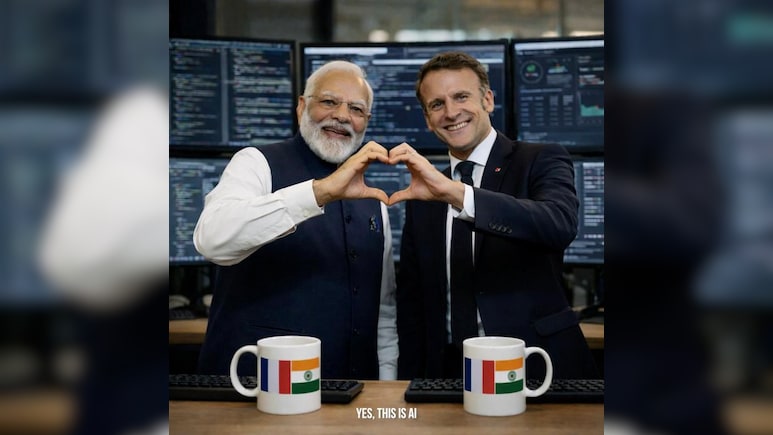 दिल का रिश्ता... फ्रांस के राष्ट्रपति ने PM मोदी संग शेयर की AI से बनी अनोखी तस्वीर