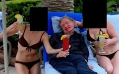 Stephen Hawking Seen Sipping Drinks With Women In Bikinis In Epstein Files