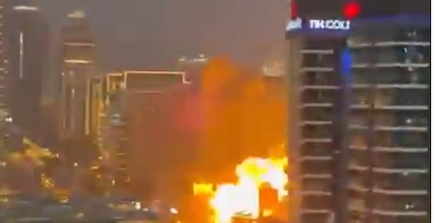 Dubai's Palm Jumeirah Hit By Iranian Missile Debris; Burj Khalifa Evacuated — Video