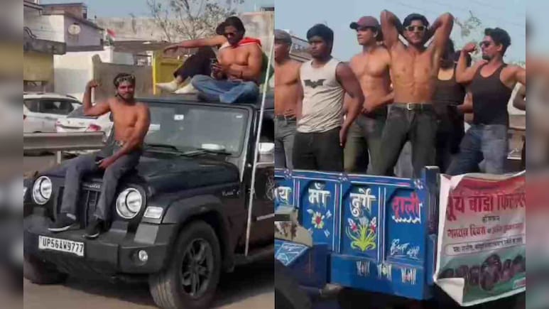 थार की छत पर स्टंटबाज... रील के चक्कर में मौत को दावत दे रहे महराजगंज के युवा