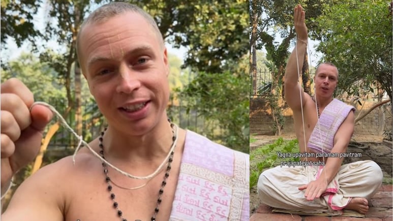 इजराइली शख्स बना ब्राह्मण, जनेऊ बदलने का बताया तरीका, वीडियो वायरल होते ही सोशल मीडिया पर मच गया बवाल