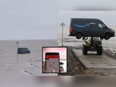 आपकी आंखें खोल देगी ये खबर! GPS के भरोसे चला ड्राइवर...सीधा समुद्र में जा फंसी डिलीवरी वैन, बाल-बाल बचा ड्राइवर