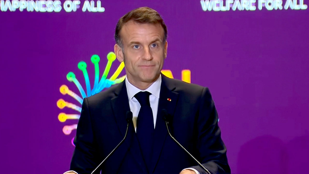 French President Macron Hails India's Digital Revolution At AI Summit 2026