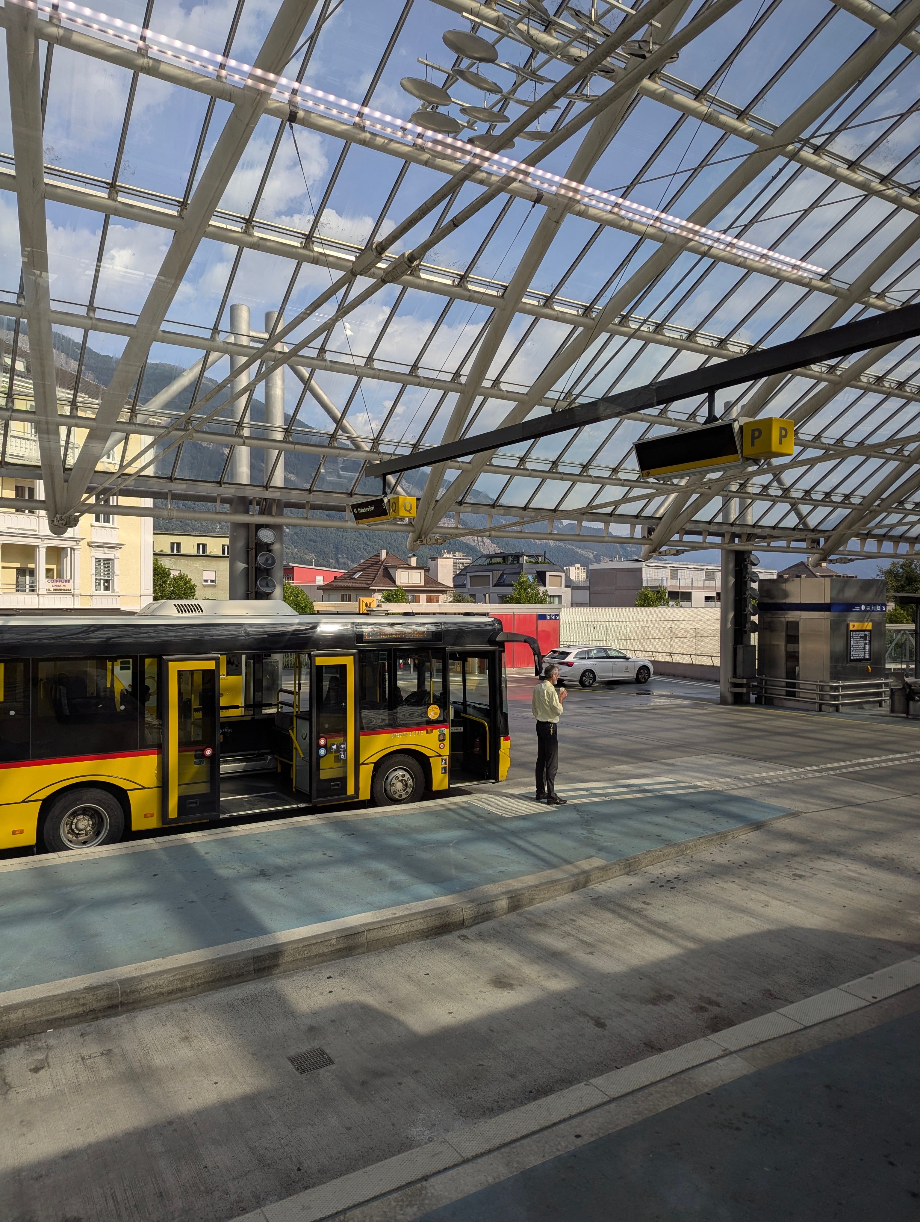 Buses to Laax are available from the Chur railway station. Photo: Author