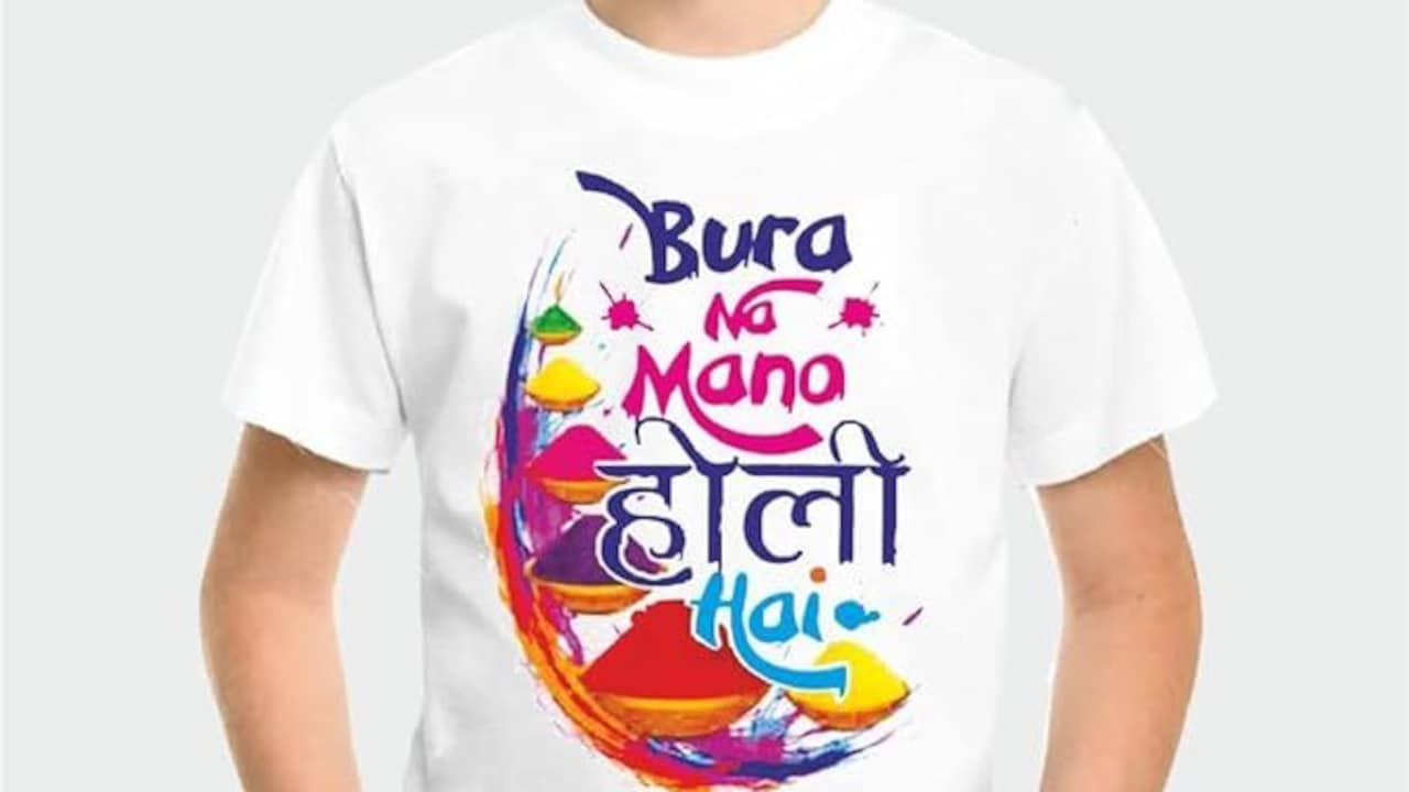 Bright and playful Holi T-Shirts for Kids under ₹500 on Myntra