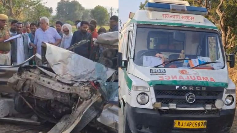 Rajasthan: कार और रोडवेज बस की भिड़ंत, घायल को अस्पताल पहुंचाने आई 108 एंबुलेंस हुई खराब