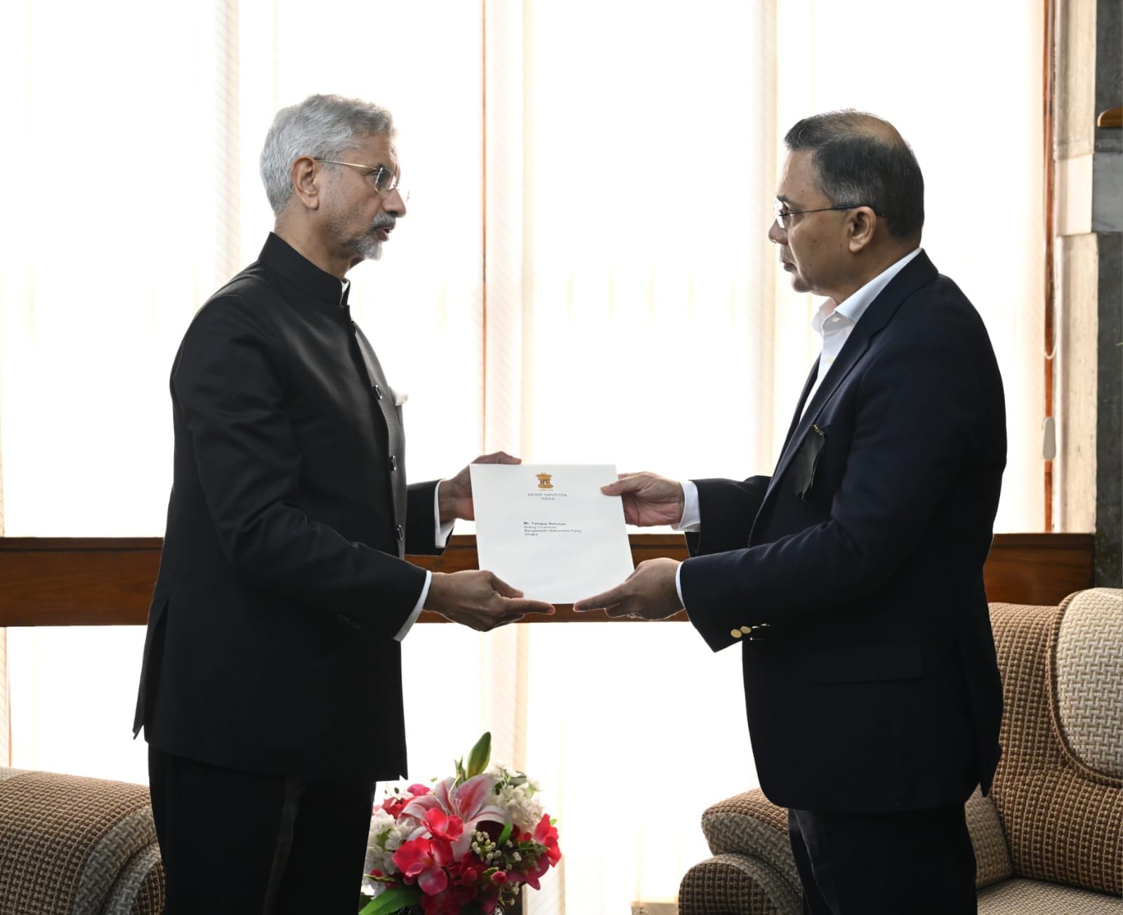 External Affairs Minister S Jaishankar and Bangladesh PM Tarique Rahman