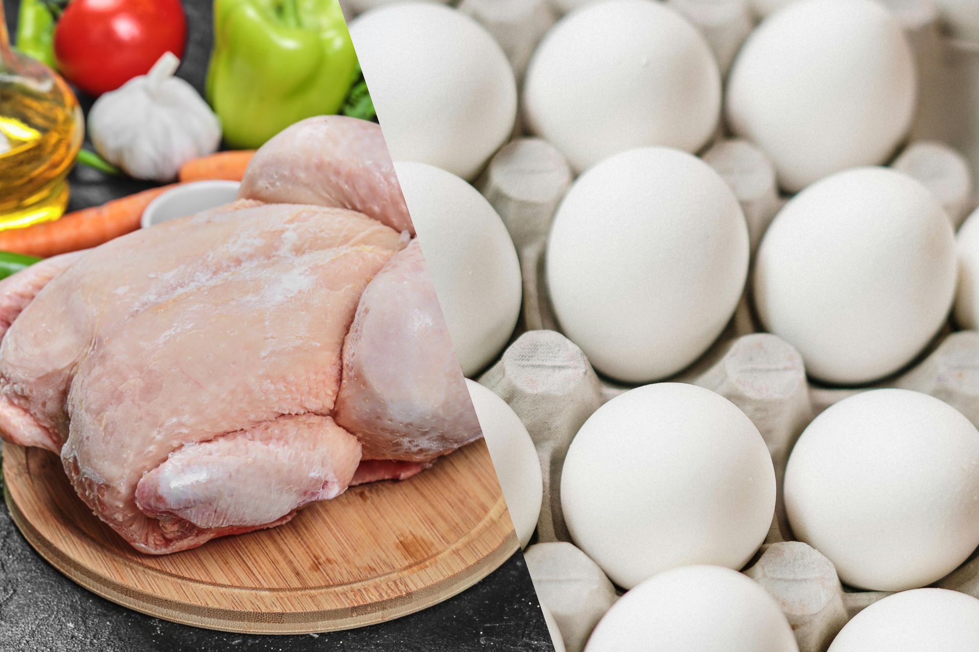 Chicken and eggs are both rich sources of protein and minerals