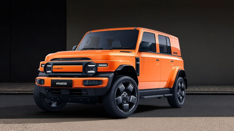 Mahindra Thar EV Rival - Chery iCar V23 Electric SUV Spied At ARAI Facility