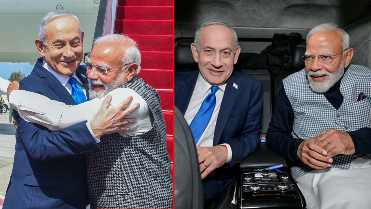 PM Modi-Netanyahu Warmth On Full Display As Israeli PM Breaks Protocol For Grand Welcome