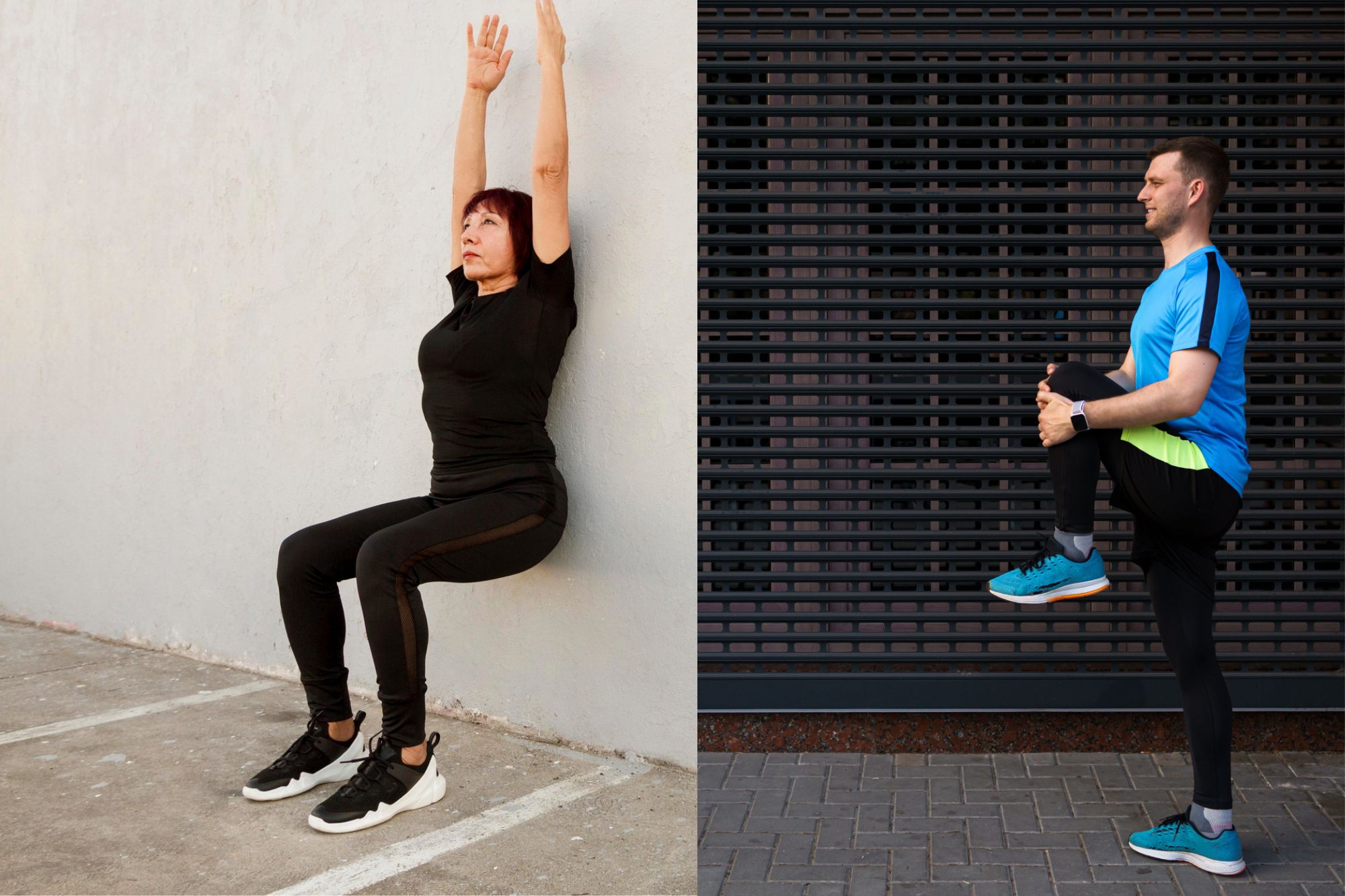 Wall sits and marching in place are quick workouts that can boost heart and bone health