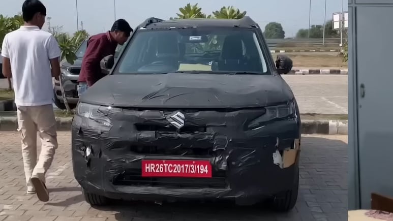 2026 Maruti Suzuki Brezza Spotted Testing; Interior Pics Reveal 6-Speed Manual Gearbox