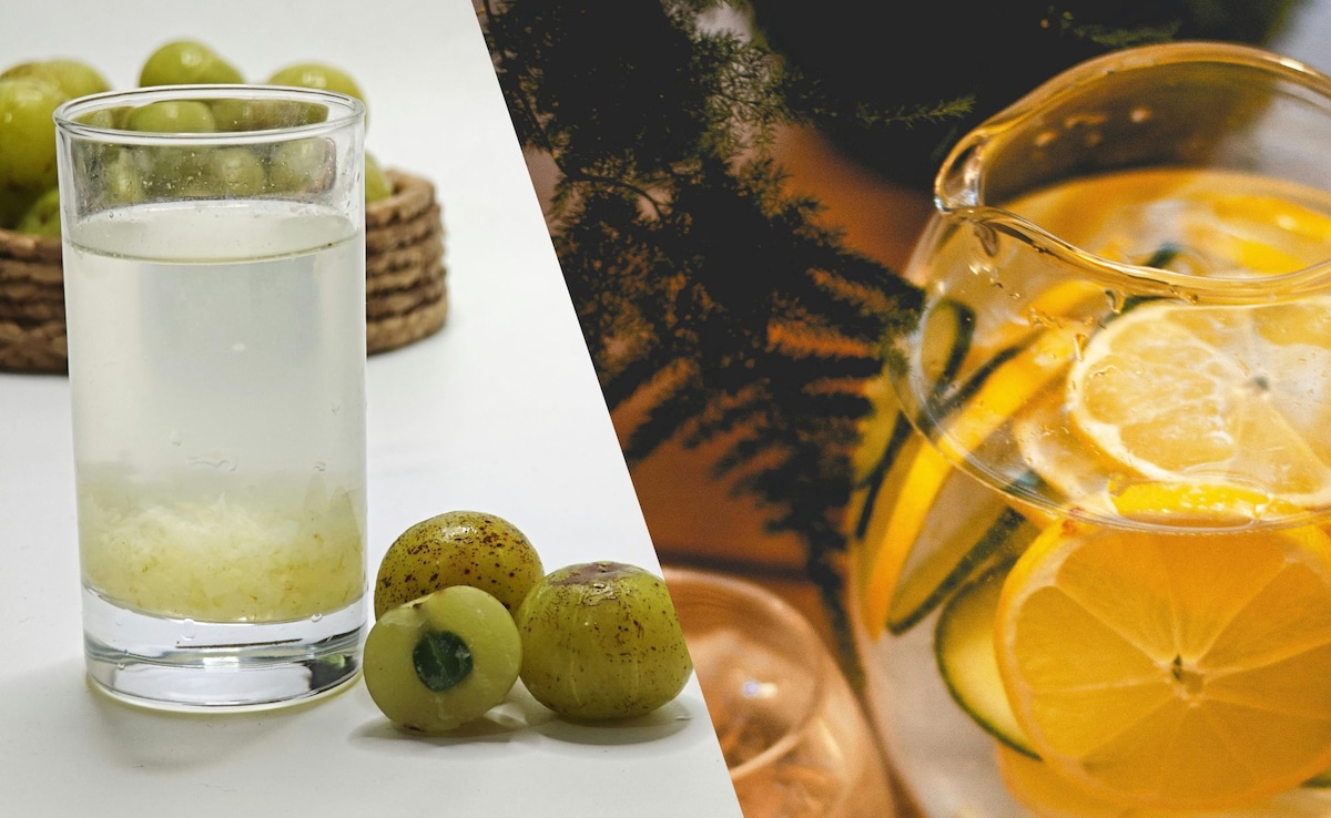 Amla juice and lemon water