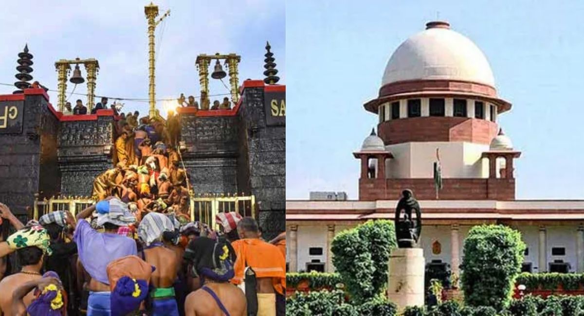 सबरीमला सुनवाई में तीखी बहस: &lsquo;धर्म बनाम मज़हब&rsquo; पर टकराव, मंदिर को बौद्ध पगोडा बताने का दावा