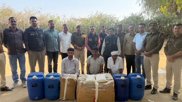 जालोर में गुप्त MD लैब का भंडाफोड़, 4.910 किलो मेफेड्रोन बरामद; तीन तस्कर गिरफ्तार