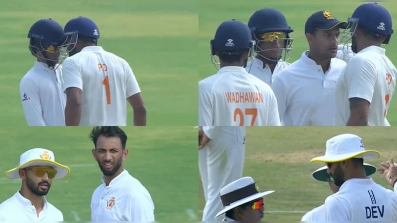 JK vs KAR; Ranji Trophy Elite Final: मैदान पर मचा बवाल, रणजी मैच में जम्मू के कप्तान पारस डोगरा ने कर्नाटक के खिलाड़ी को मारा धक्का