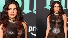 Priyanka Chopra Goes Bloody Mary In A Leather Gown At <i>The Bluff</i> Premiere In Los Angeles