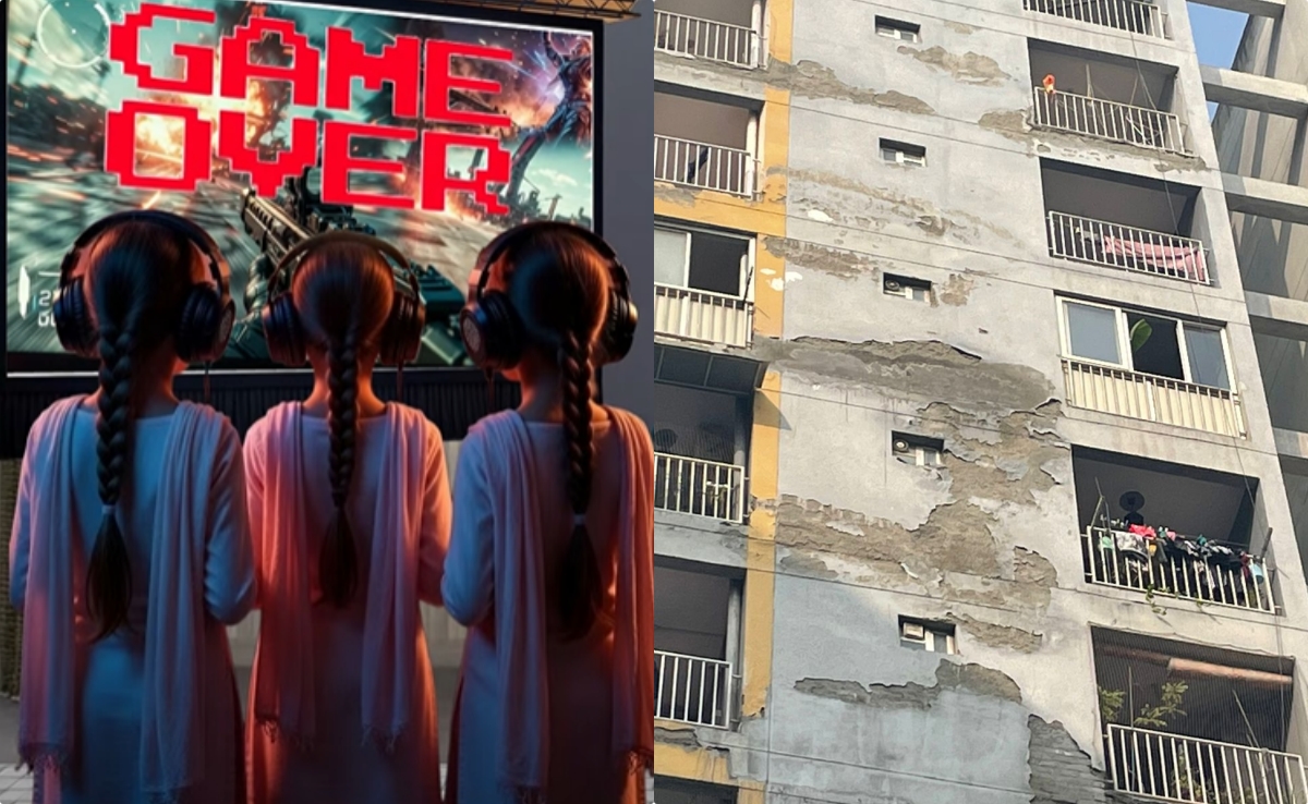 Ghaziabad Sisters Suicide: फ्लैट की बालकनी में कुर्सी रखी और फिर नौंवे फ्लोर से एक-एक कर कूदीं तीनों बहनें