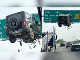 NH-48 पर साइन बोर्ड में घुसी थार! जानें...क्या है Viral Video की हकीकत