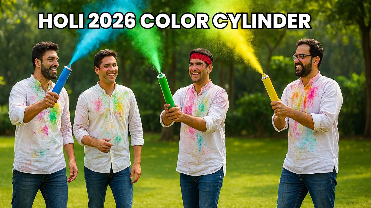 Holi 2026 Color Cylinder: परिवार और दोस्तों के साथ रंगों का धमाल मचाने के लिए खरीदें ये बेहतरीन कलर सिलिंडर