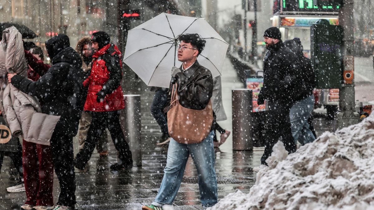 New York City experienced frigid weather since Sunday evening.