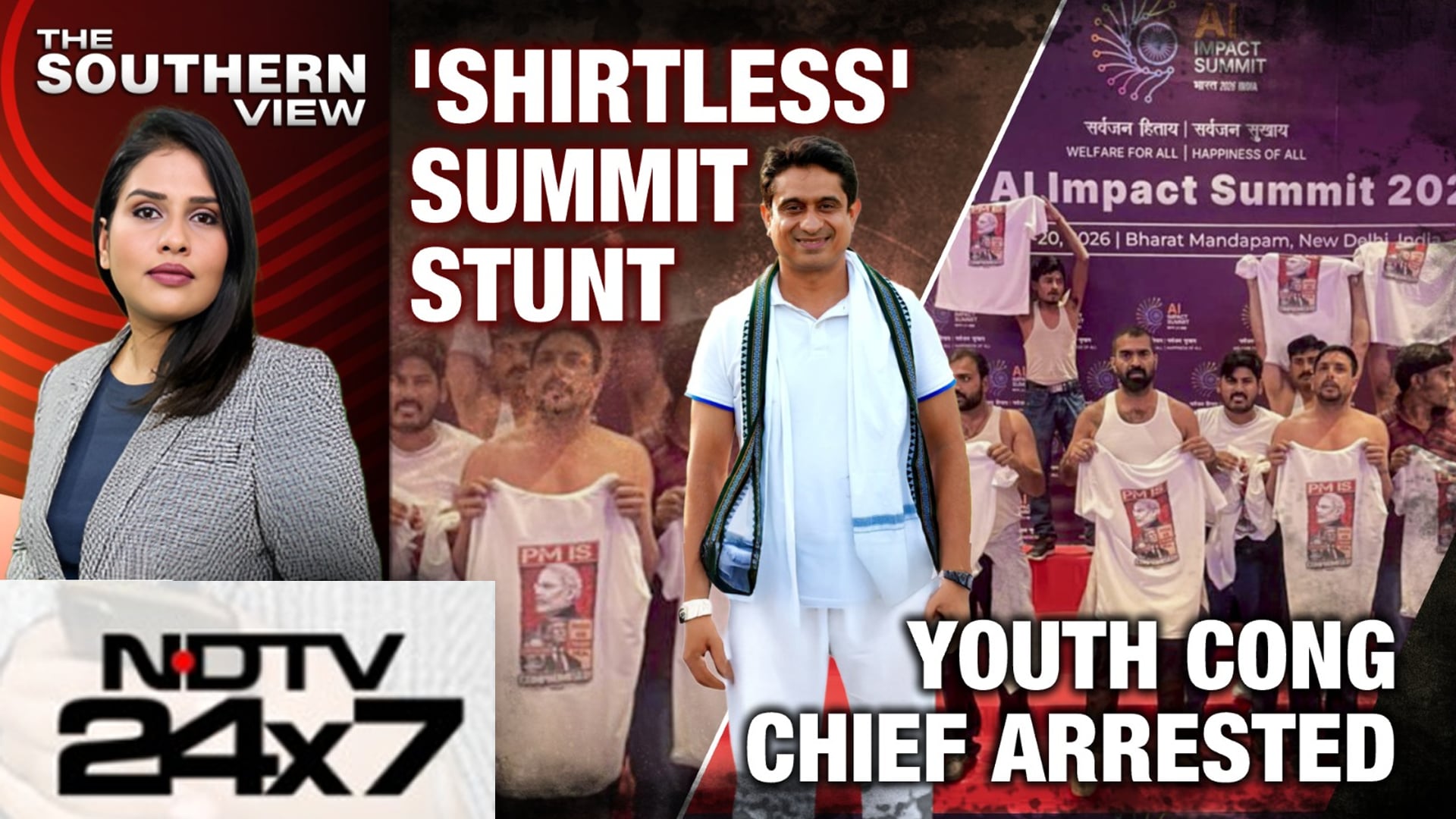 'Shirtless' Summit Stunt: Youth Congress Chief Arrested