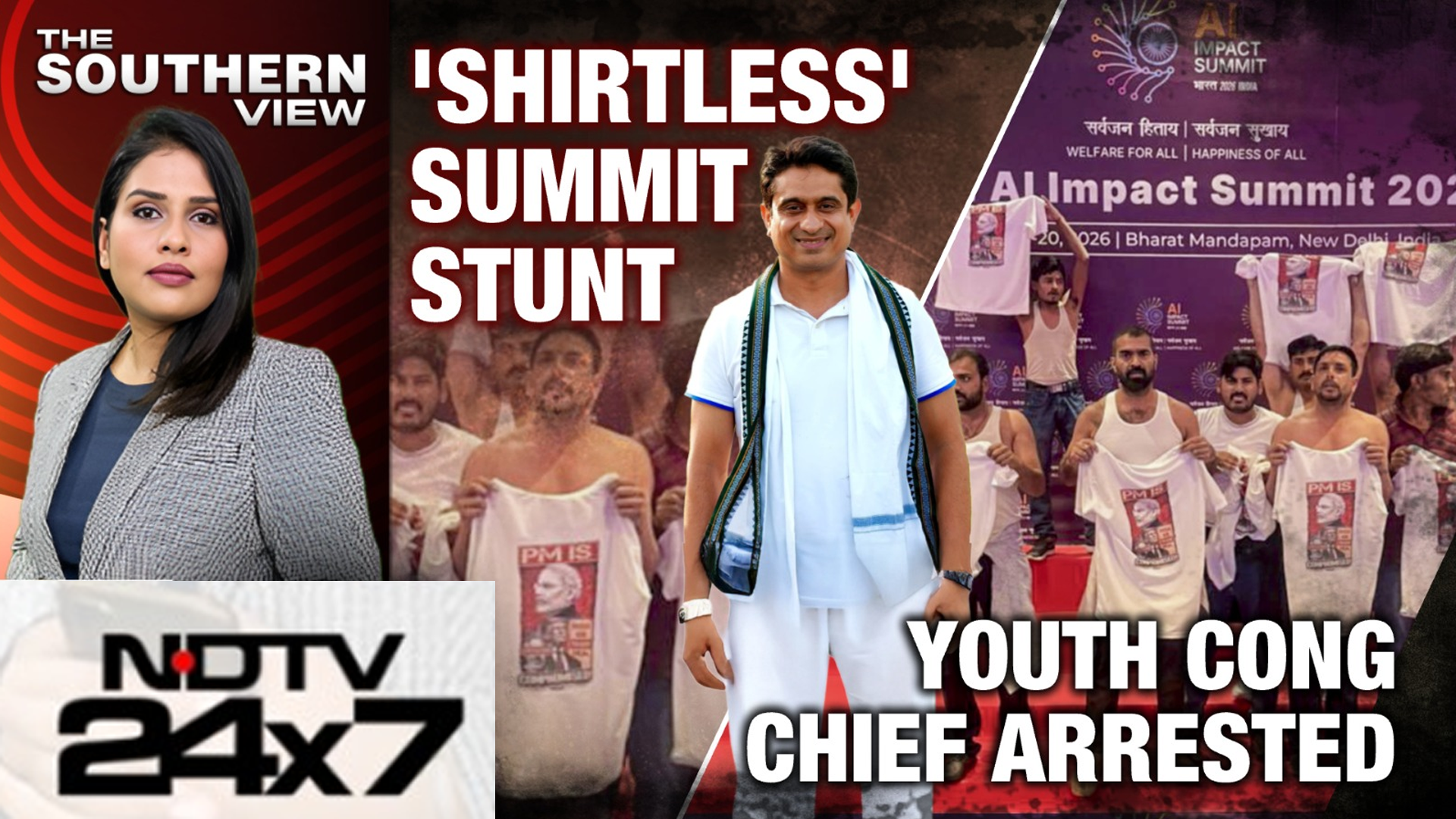 'Shirtless' Summit Stunt: Youth Congress Chief Arrested