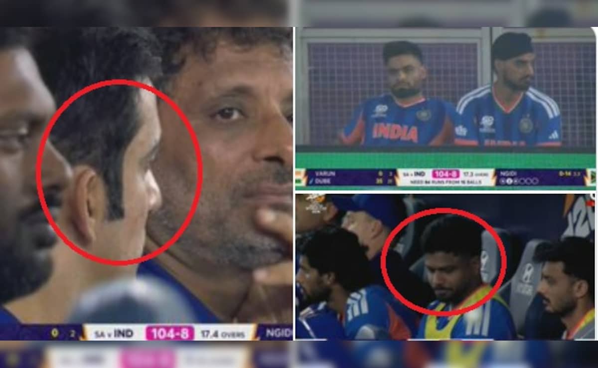 IND v SA, T20 World Cup 2026: भारत को हारता देख भारतीय खेमा ऐसे हो गया गमगीन, गंभीर के करीब बैठे संजू सैमसन के चेहरे पर दिखी दर्द भरी खामोशी