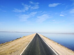 50 Km From Pakistan, This 30-Km Road In Gujarat Seems To Float On Water