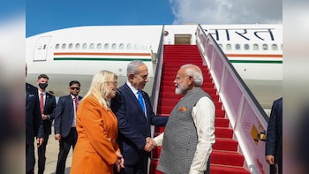 Modi In Israel: PM Gets Red Carpet Welcome, Received By Benjamin Netanyahu and Wife At Airport
