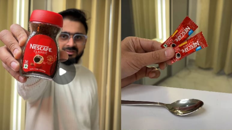 ढक्कन खुलते ही खुल गया राज, 2 रु. के पैकेट ने हिला दी ब्रांडेड कॉफी की वैल्यू, वायरल वीडियो ने दिखाया असली फर्क