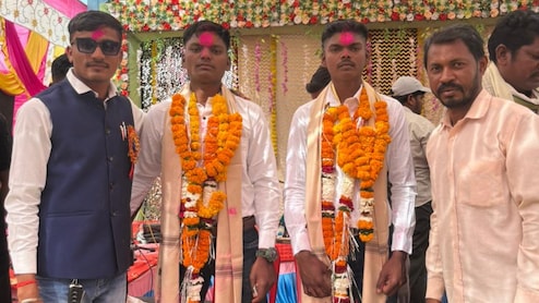 मजदूरी से CRPF की वर्दी तक: गरीब परिवार के 2 सगे भाइयों का एक साथ चयन, ट्रेनिंग पर विदा करने जुटा पूरा गांव