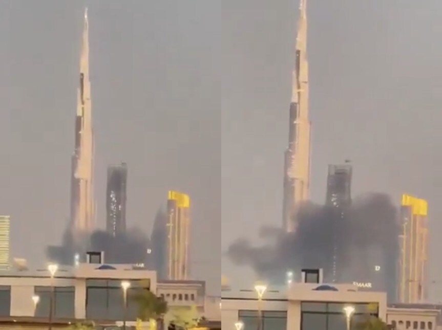 Dubai's Burj Khalifa Hit? Video Shows Explosion Near World's Tallest Building