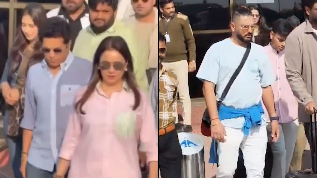 Former Cricketers Sachin Tendulkar And Yuvraj Singh Spotted In Jamnagar, Gujarat