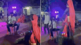 VIDEO: बंदूक पर डिस्को... कांग्रेस विधायक का प्रतिनिधि कुर्सी पर बैठकर फायर करता रहा, डांसर नाचती रही