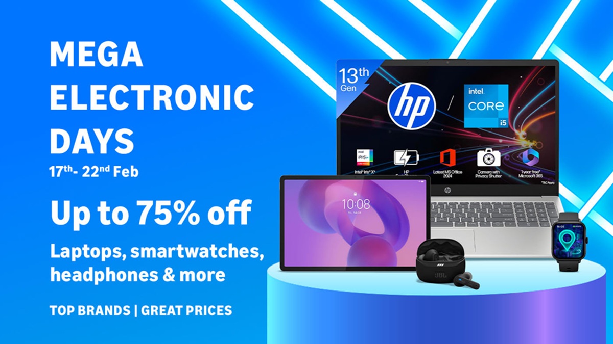 Amazon Mega Electronic Days सेल लाई तगड़ा मौका, 80% डिस्काउंट पर खरीदें स्मार्टवॉच, लैपटॉप और हेडफोन