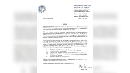 दिल्ली यूनिवर्सिटी में जारी हुआ नया फरमान! अगले 1 महीने तक धरना-प्रदर्शन पर पूरी तरह रोक