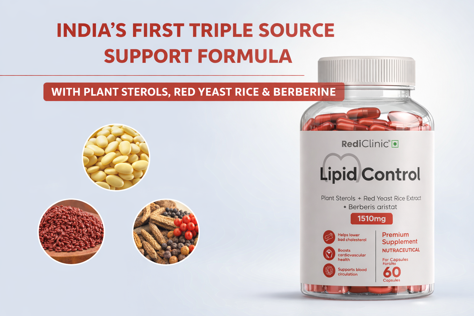 India's Only Triple-Source Formula For Advanced Cholesterol Control