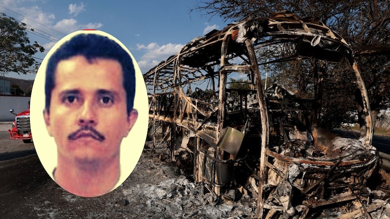 एल मेंचो की मौत के बाद जली हुई गाड़ियों का कब्रिस्तान बना मैक्सिको, हिंसा में कम से कम 14 मरे- Photos