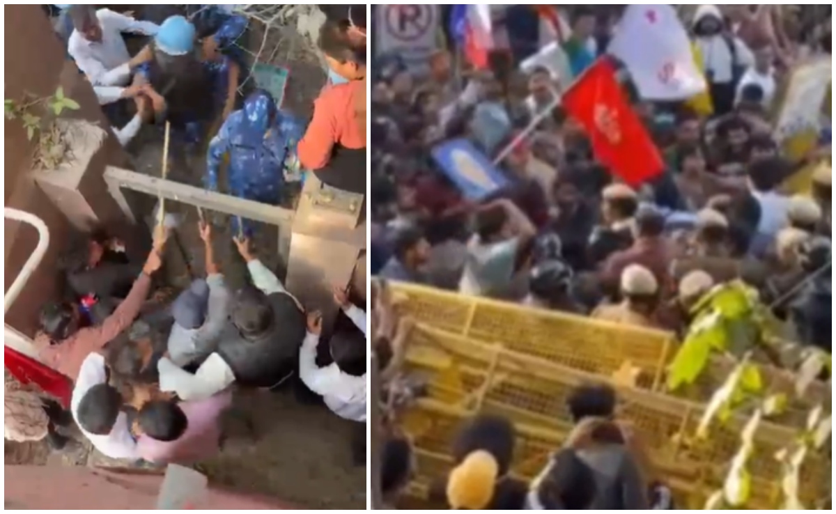 JNU में बवाल का नया वीडियो, थप्पड़ मारा, लाठी-डंडे फेंके, उग्र छात्रों ने जमकर हंगामा काटा