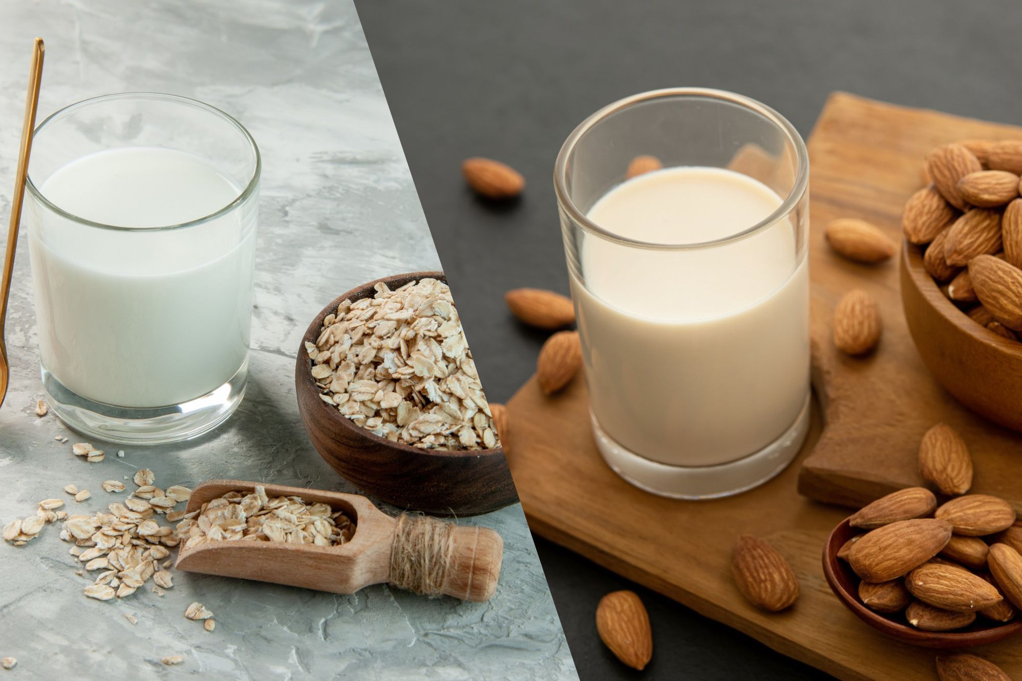 Almond Milk versus oat milk, which milk is better for the heart?