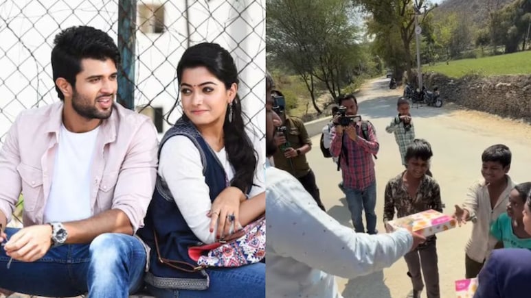 Watch: Newlyweds Rashmika Mandanna And Vijay Deverakonda Send Sweets For Paps After Traditional Telugu Ceremony