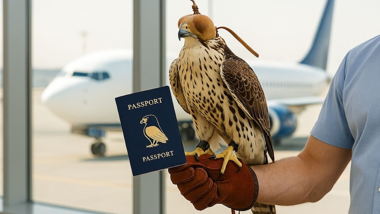 This Country Issues Passports To Falcons And Lets Them Fly In Cabin