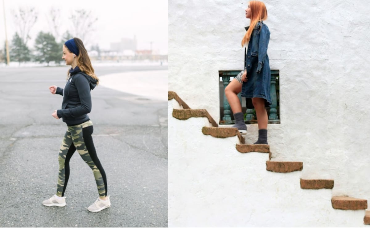 Brisk walking and climbing stairs