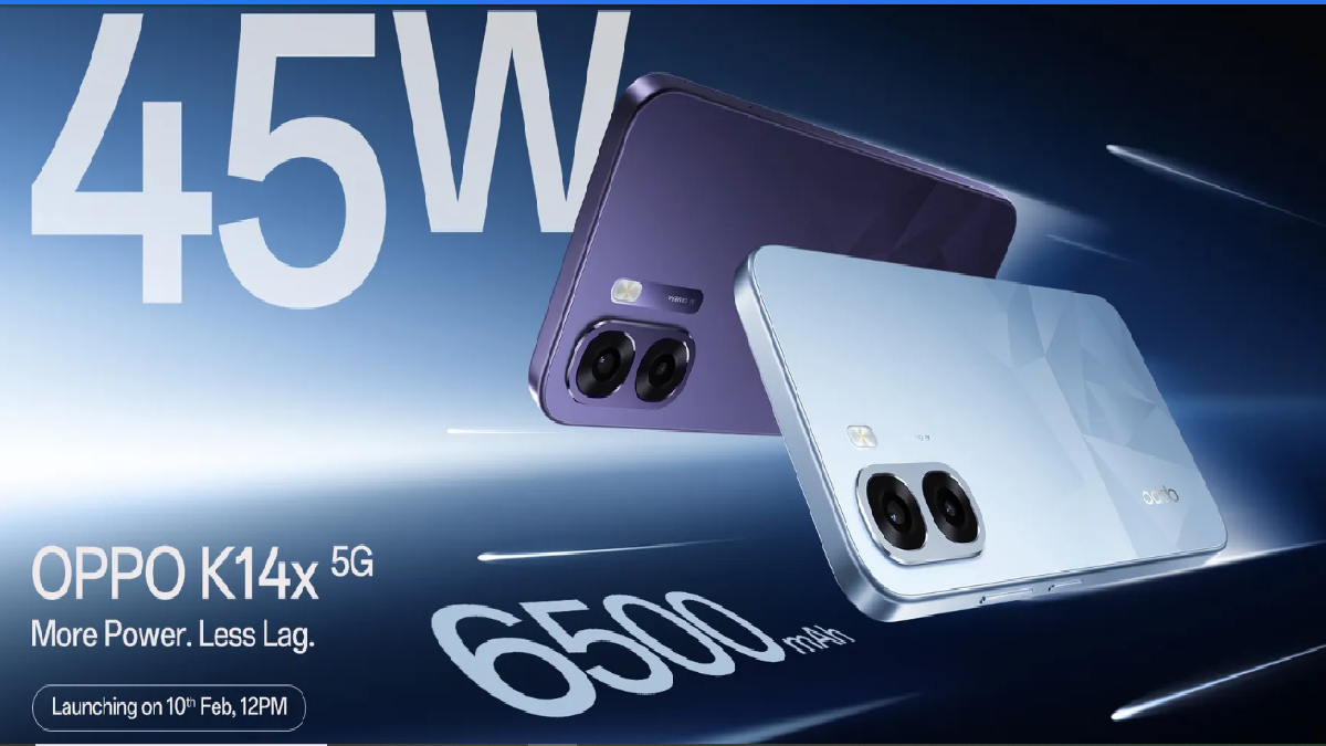 OPPO K14x 5G भारत में आ रहा 6500mAh बैटरी, 50MP कैमरा के साथ, 10 फरवरी को है लॉन्च!