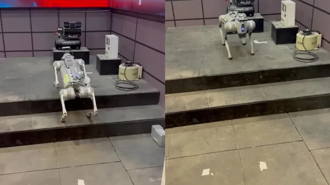 Robot Dog Performs Industrial Inspections Using AI at India AI Summit 2026