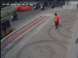 CCTV Shows Moment 4-Crore Ferrari Jumps Divider, Rams Car In Hyderabad